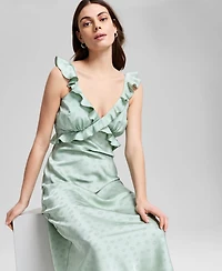 And Now This Women's Crisscross Ruffled Slip Dress, Exclusively at Macy's