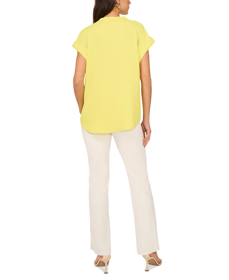 Vince Camuto Women's V-Neck Cap-Sleeve Top