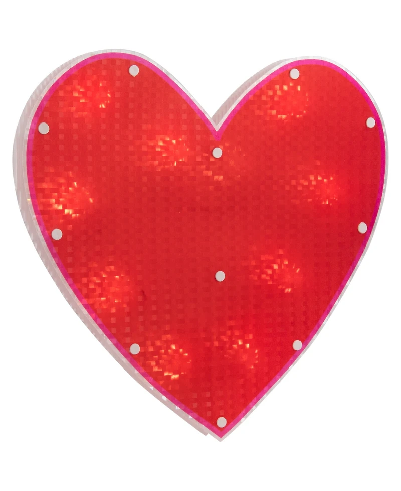 Northlight 13" Lighted Shimmering Heart Valentine's Day Window Silhouette Decoration