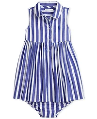 Polo Ralph Lauren Baby Girls Striped Cotton Poplin Shirtdress