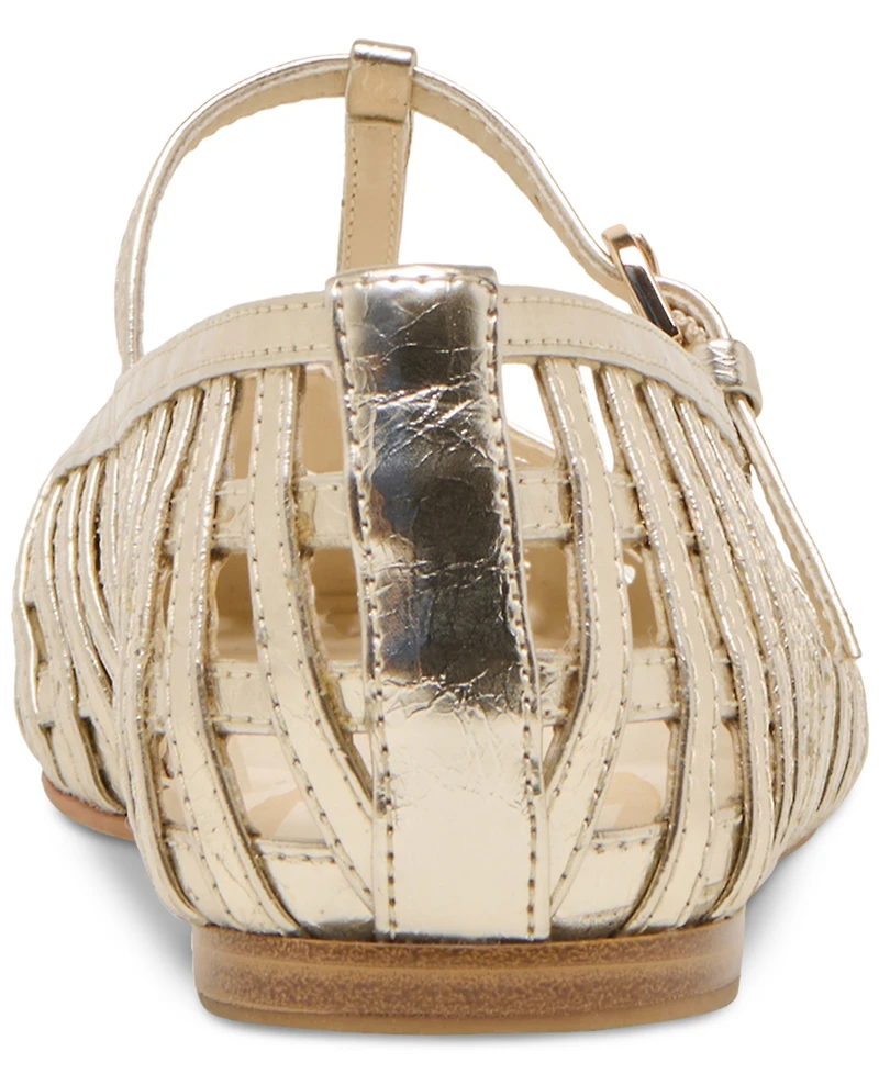 Dolce Vita Women's Rains T-Strap Woven Mary Jane Flats