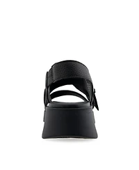 Aerosoles Women's Fez Round Toe Flatform Sandals