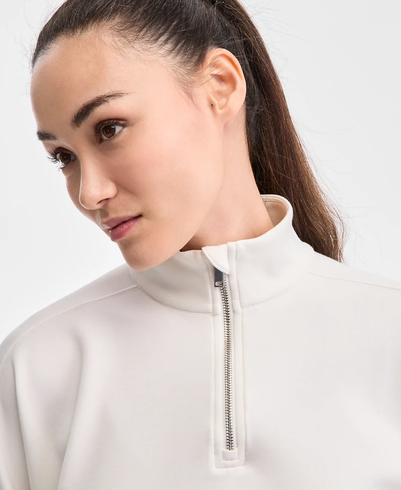 Id Ideology Women's Relaxed Lightweight Quarter-Zip Top, Exclusively at Macy's