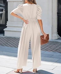 Cupshe Women's V-Neck Wide Leg Jumpsuit