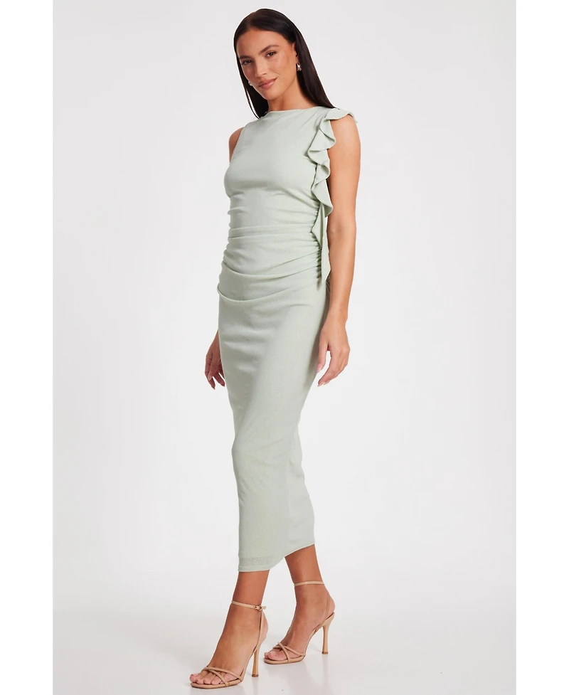 Quiz Women's Jersey Frill Detail Midi Dress
