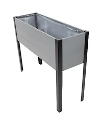 Acacia Wood Raised Garden Bed with Legs - 31-Inch H Powder-Coated Steel Frame Removable Planter Bag