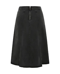 Plus Denim Hi Lo Skirt