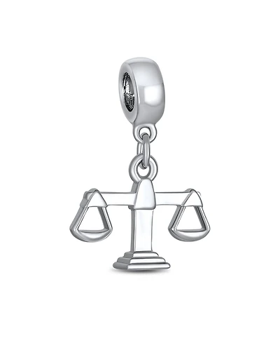Bling Jewelry Judge Lawyer Scales Of Justice Libra Zodiac Dangle Charm Bead Sterling Silver