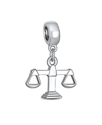 Bling Jewelry Judge Lawyer Scales Of Justice Libra Zodiac Dangle Charm Bead Sterling Silver
