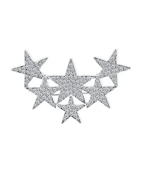 Bling Jewelry Large Statement Celestial Patriotic Usa Rock Star Crystal Stars Brooch Pin