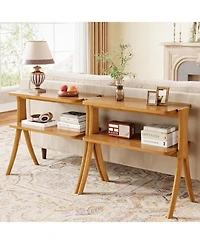 Tribesigns Narrow Side Table Set for Living Room
