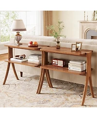 Tribesigns Narrow Side Table Set for Living Room