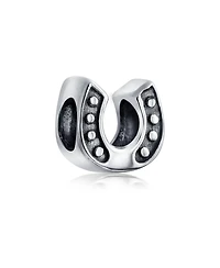 Bling Jewelry Lucky Horseshoe Charm Bead Sterling Silver European Bracelet