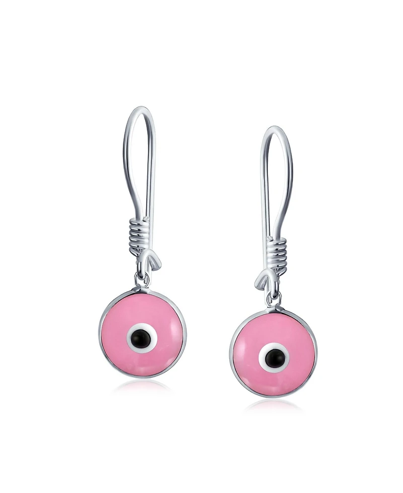 Bling Jewelry Spiritual Protection Nazar Evil Eye Dangle Earrings Sterling Silver Hooks