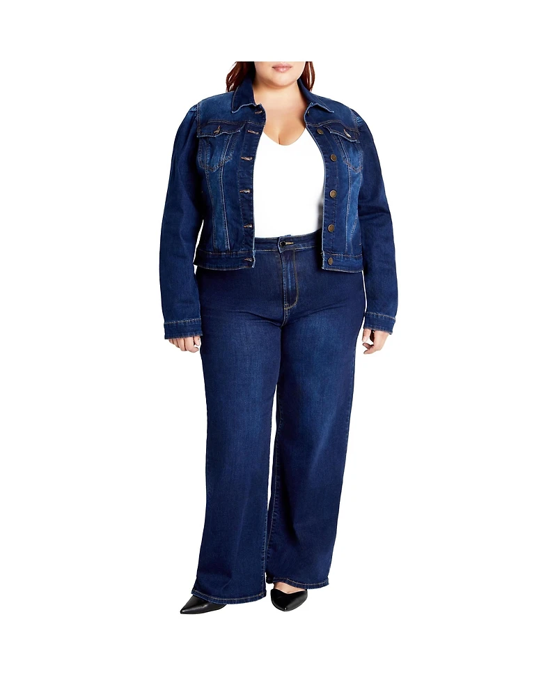 City Chic Plus Kira Denim Jacket