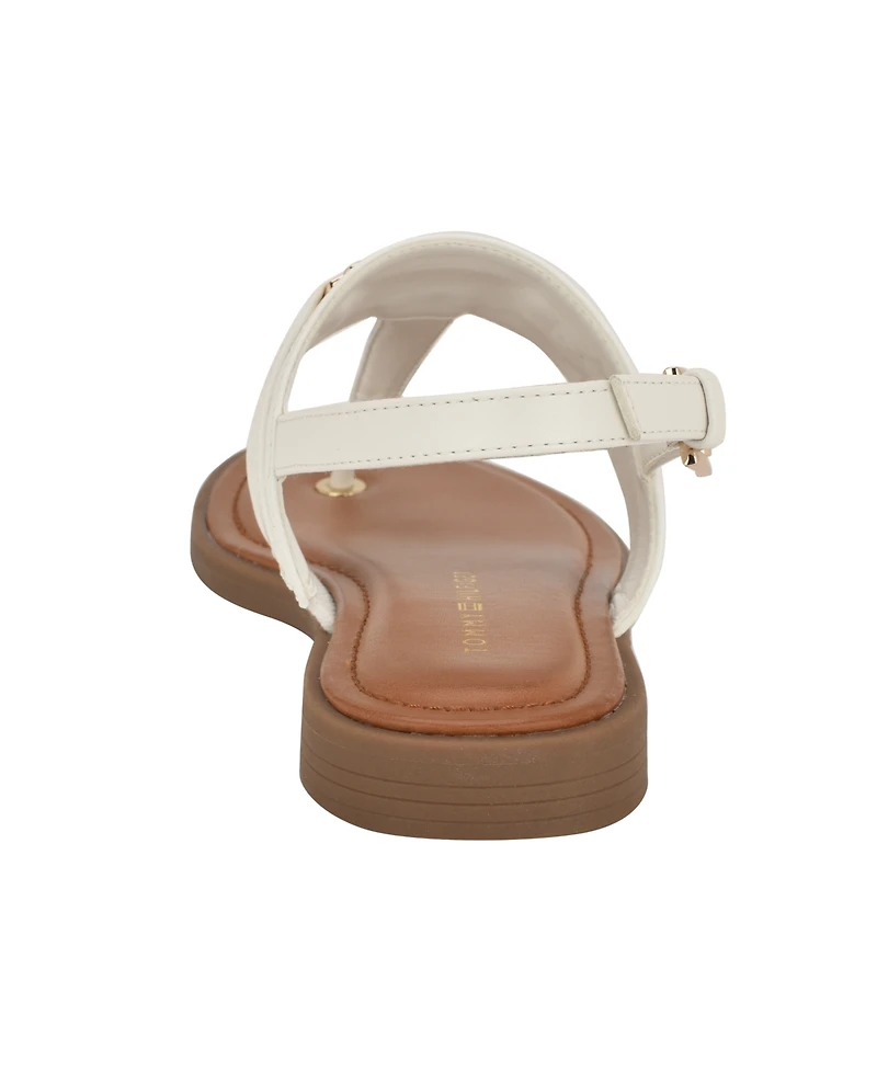 Tommy Hilfiger Women's Carree T-Strap Flat Sandals