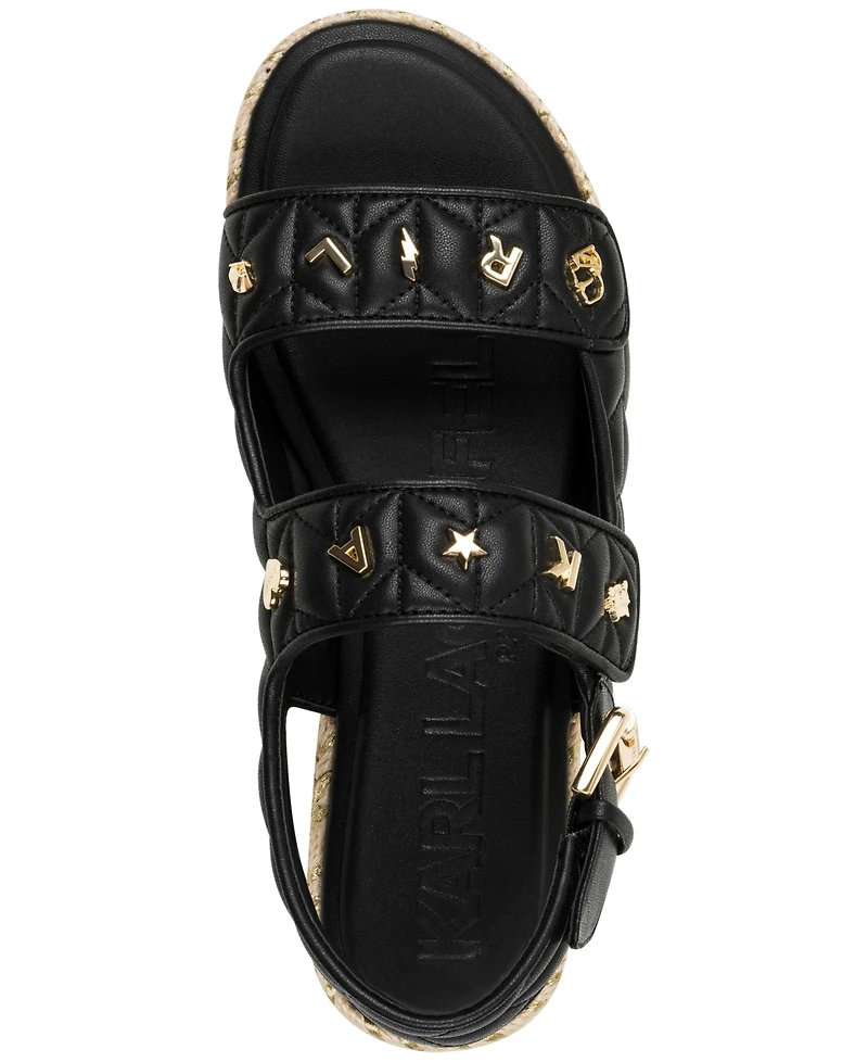 Karl Lagerfeld Paris Women's Charlay Almond Toe Flat Sandals