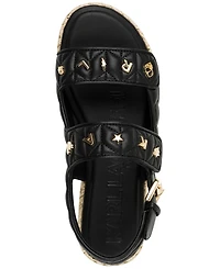 Karl Lagerfeld Paris Women's Charlay Almond Toe Flat Sandals