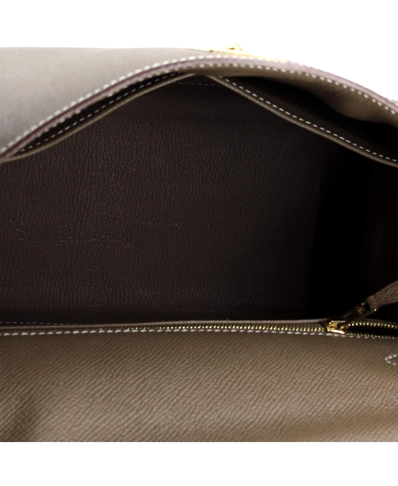 Pre-Owned HERMES Kelly 28 Handbag Epsom with Gold Hardware