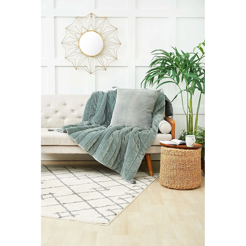 River Ruby Accent Throw Pillow, 22" x w/ Tassels