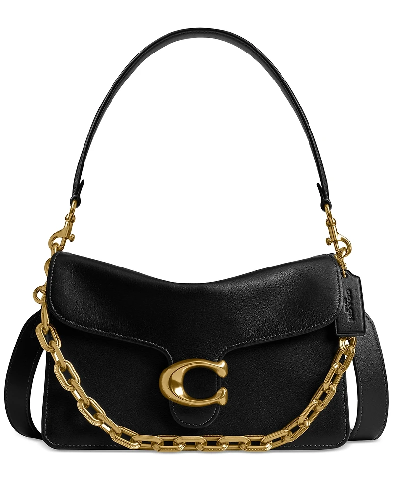 Coach Chain Tabby Medium Leather Shoulder Bag