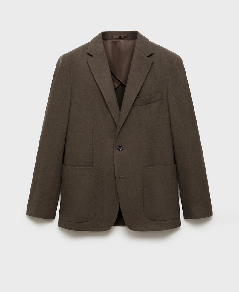 Mango Men's Slim-Fit Wool-Blend Blazer