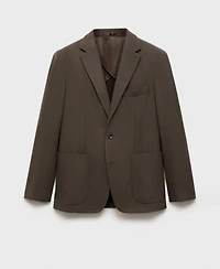 Mango Men's Slim-Fit Wool-Blend Blazer