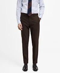 Mango Men's Slim-Fit Wool Suit Pants