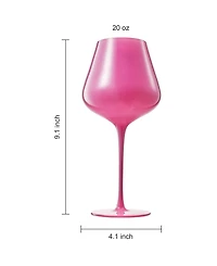 The Wine Savant Colors of South Beach Miami Wine Glasses, Set of 5
