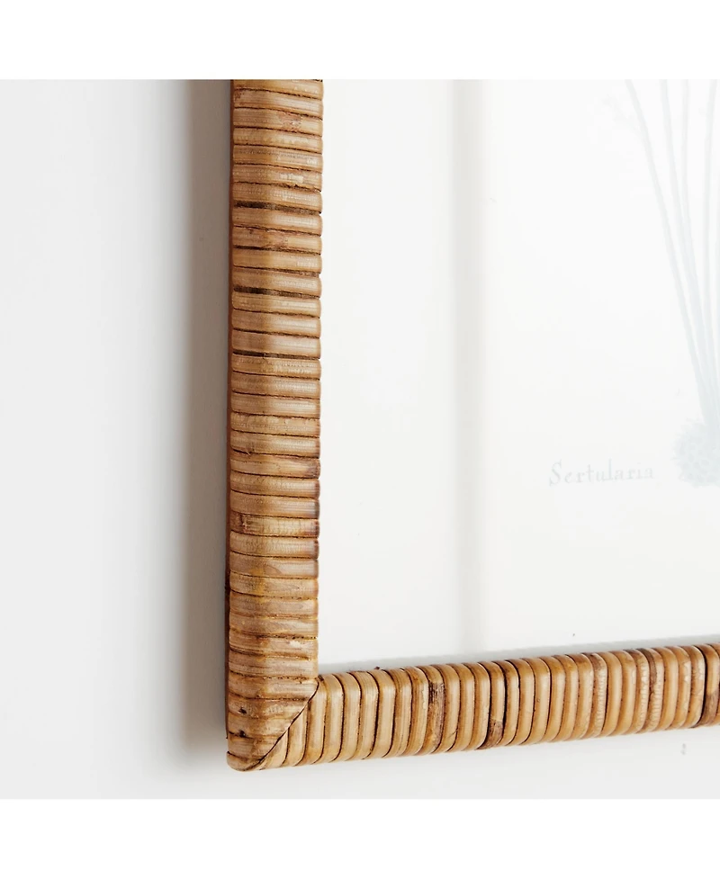 16"W x 1"D x 22"H Sea Fan And Coral Study In Blue Framed Wall Art Set of 6