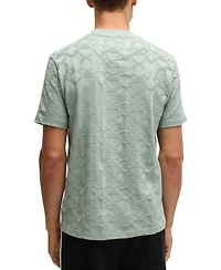 Boss by Hugo Men's Circle Jacquard Relaxed-Fit T-Shirt