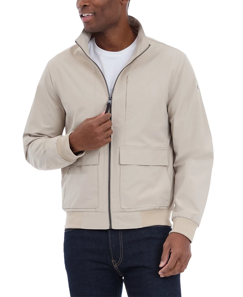Michael Kors Men's Solid-Color Stand-Collar Hipster Jacket
