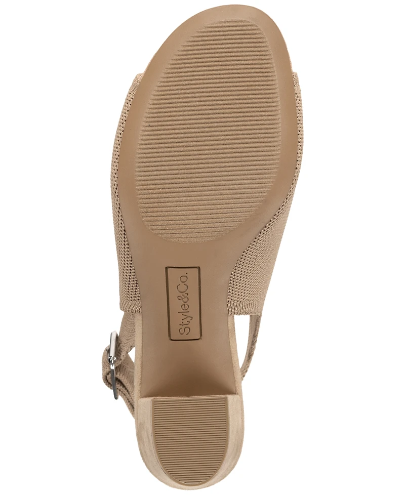 Style & Co Women's Peyyton Slingback Knit Dress Shooties, Exclusively at Macy's