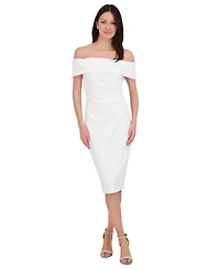 Eliza J Women's Embellished Off-Shoulder-Neck Sheath Dress