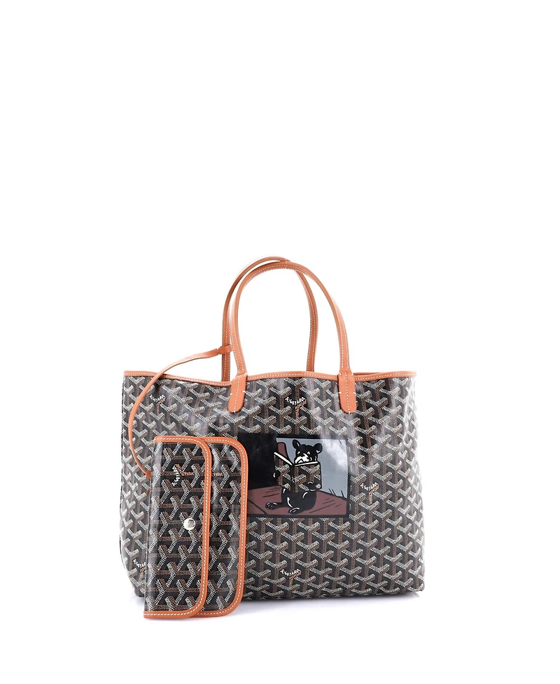 Pre-Owned Goyard Pm Saint Louis Tote Printed Coated Canvas