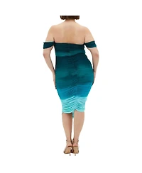 Plus Alyssa Print Midi Dress