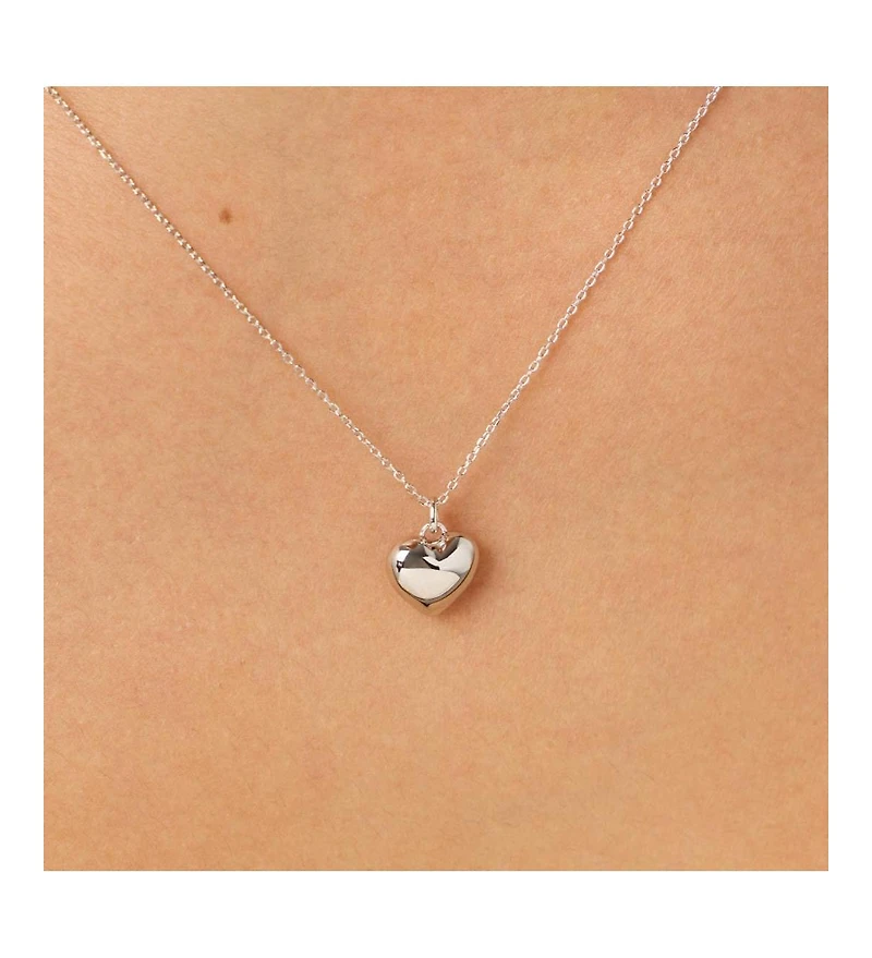 Ana Luisa Heart Necklace - Lev Small Silver