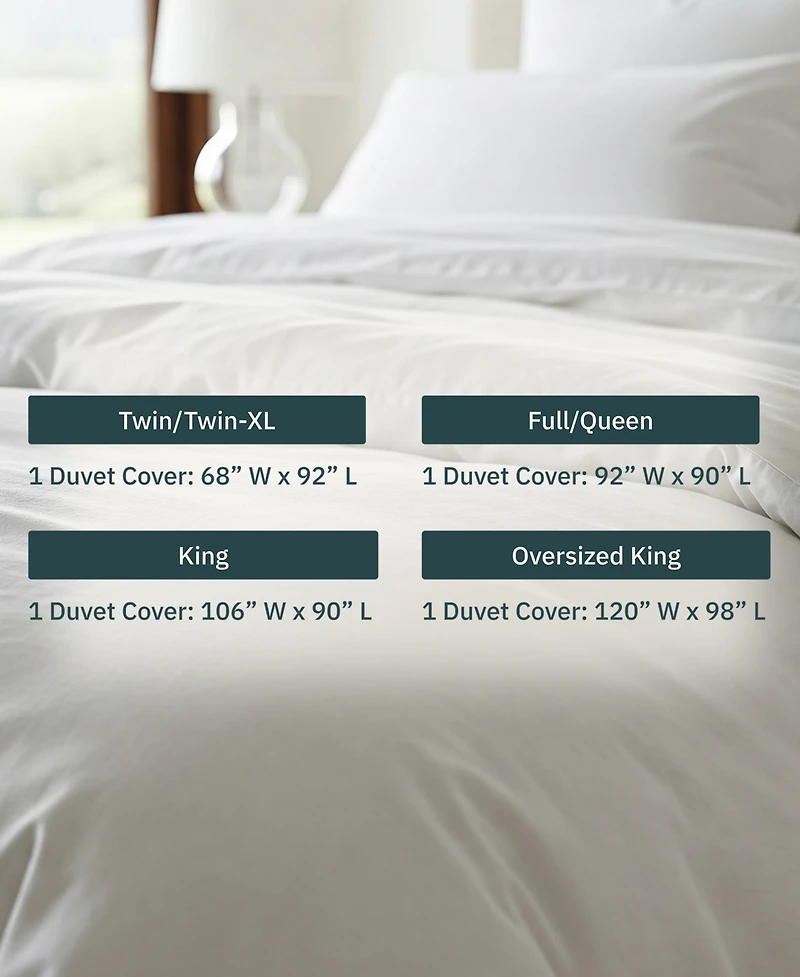 Luxury Duvet Cover Only - 400 Thread Count 100% Cotton Sateen Comforter Cover