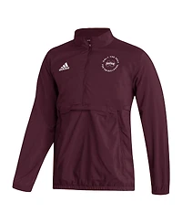 Adidas Men's Maroon Mississippi State Bulldogs Aeroready Half-Zip Jacket