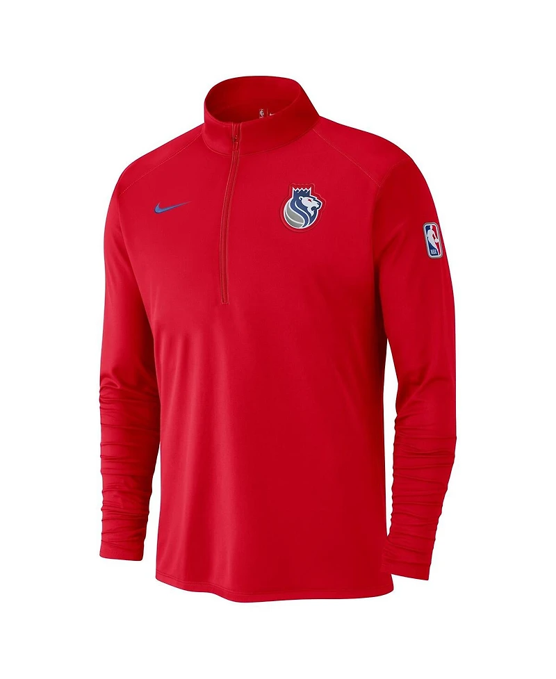 Nike Men's Red Sacramento Kings 2024/25 City Edition Authentic Coaches Performance Half-Zip Top
