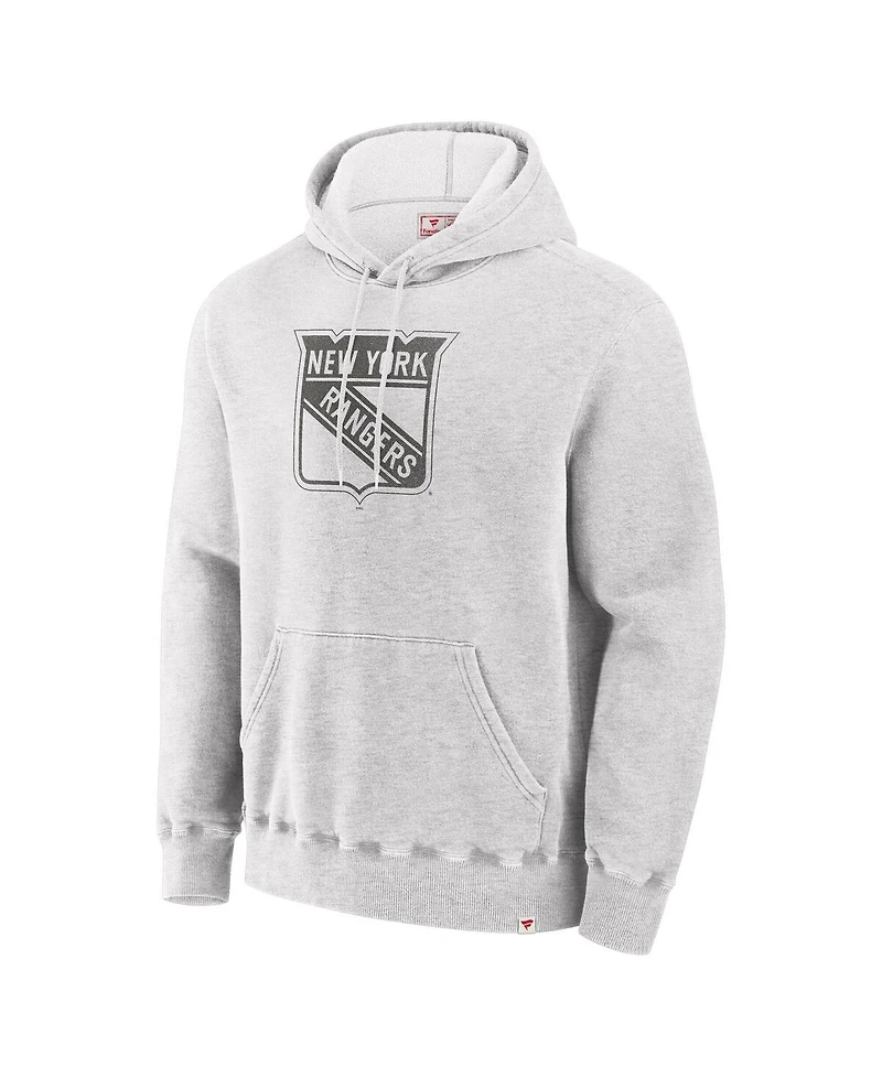 Fanatics Men's Cream New York Rangers Made Canada Pullover Hoodie