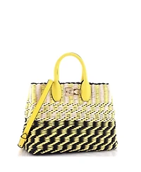 Pre-Owned Salvatore Ferragamo Small Studio Satchel Woven Cord