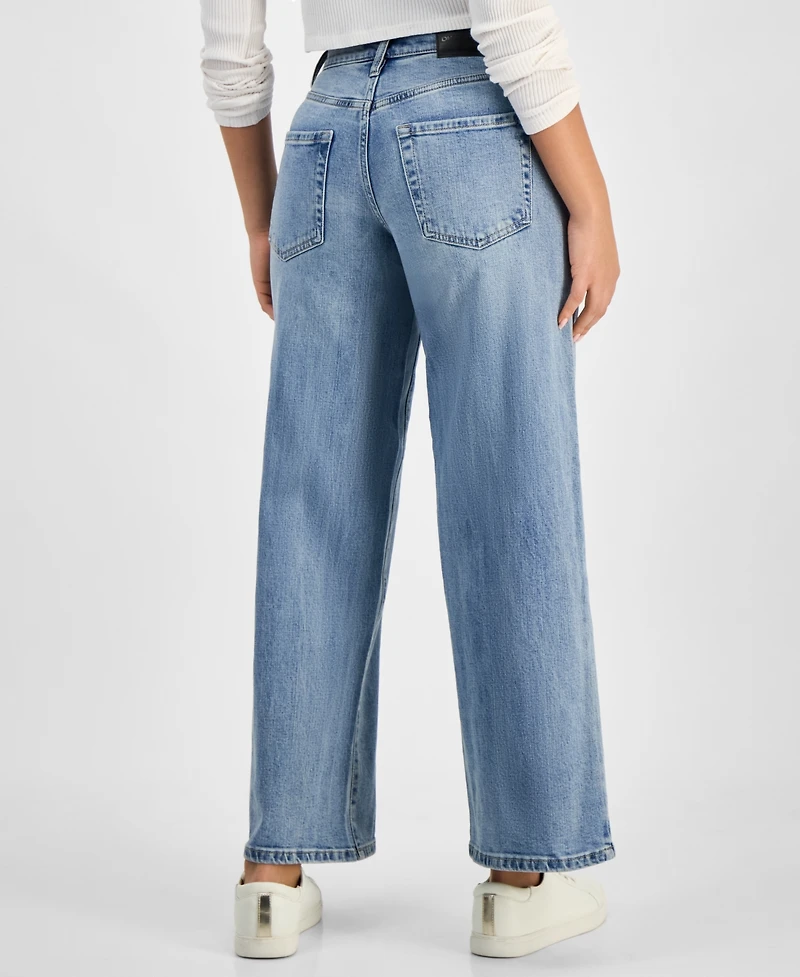 Dkny Jeans Petite Claremont Modern High-Rise Wide-Leg