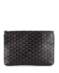 Pre-Owned Goyard Mm Senat Zip Pouch Coated Canvas