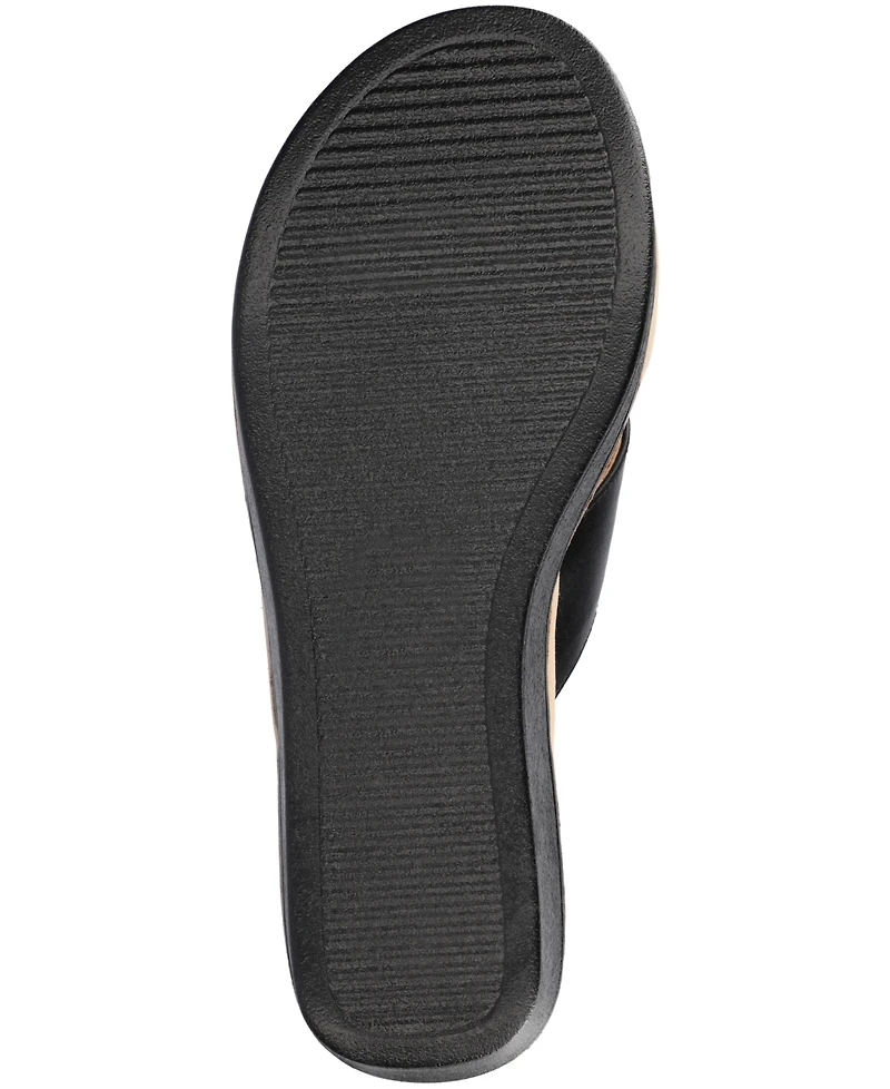 Journee Collection Women's Biara Crisscross Platform Wedge Sandals