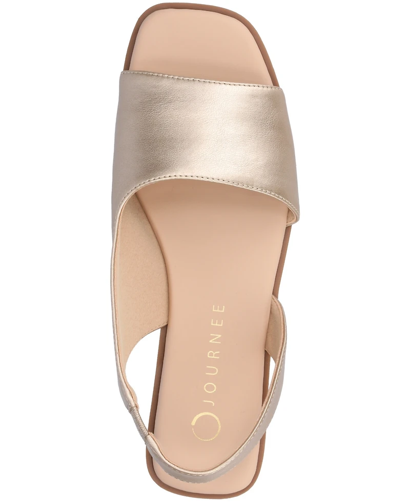 Journee Collection Women's Brinsley Slingback D'Orsay Flat Sandals