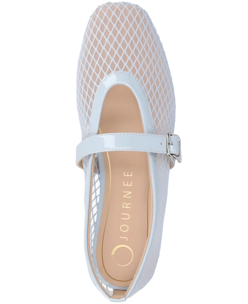 Journee Collection Women's Casha Mesh Mary Jane Flats