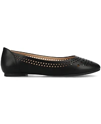 Journee Collection Women's Kamrah Perforated Ballet Flats