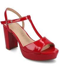 Journee Collection Women's Nalie T-Strap Platform Dress Sandals