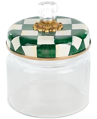 Mackenzie-Childs Emerald Check Kitchen Canister